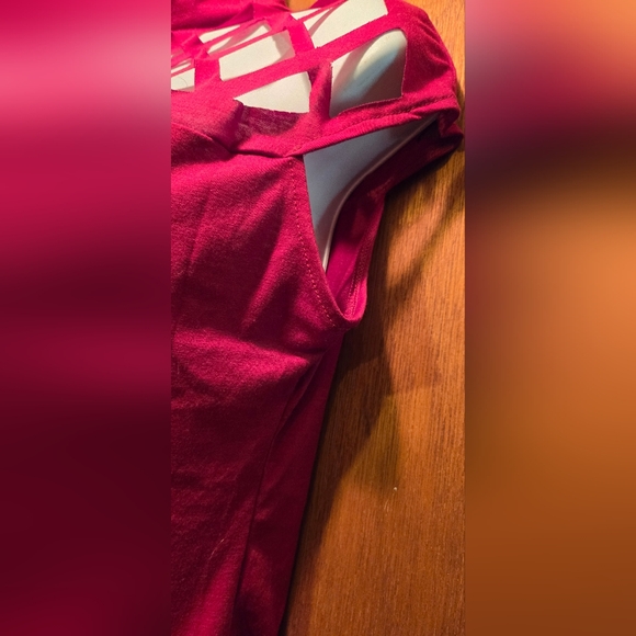 Burgundy lattice bodysuit NWT szXL - Picture 3 of 7